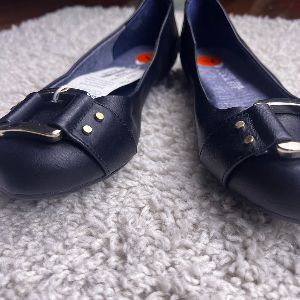 DR SCHOLL’S WOMENS BLACK MEMORY FOAM BALLET FLATS WITH TOE DESIGN SZ 7 NWT - Picture 3 of 11